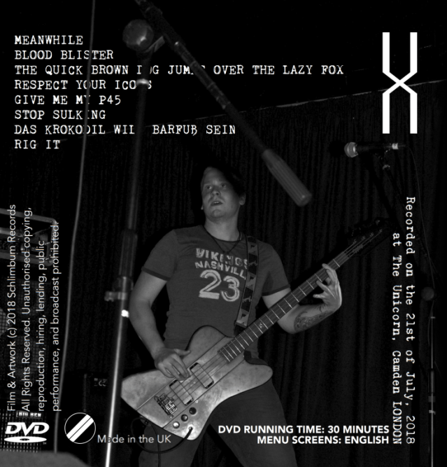 Brain Ape Live at The Unicorn [Back Cover]